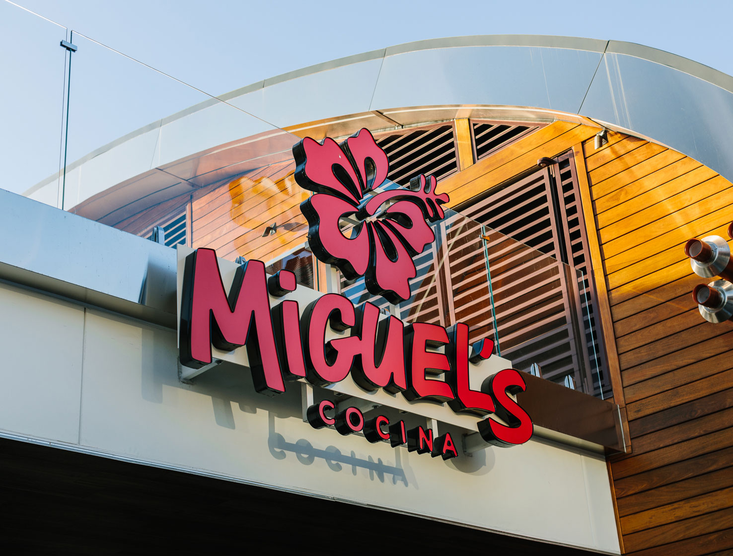 miguels signage at portside pier